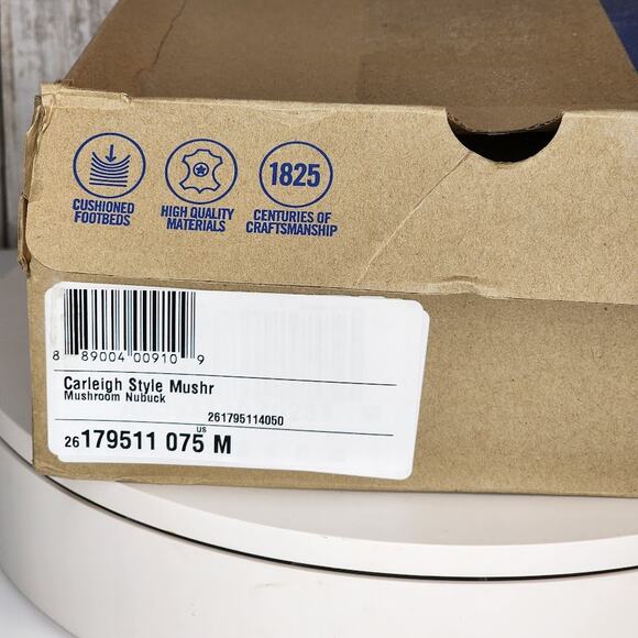 Clarks Women's Carleigh Style Mushroom Nubuck Ankle Boots - Size 7.5 W - Picture 8 of 9